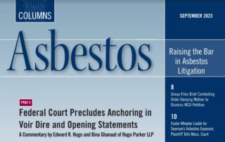 The cover of asbestos in the federal court.