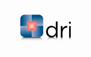 The dri logo on a white background in color