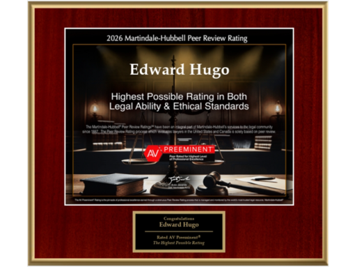 Martindale-Hubbell Congratulates Edward Hugo for 30 Consecutive Years